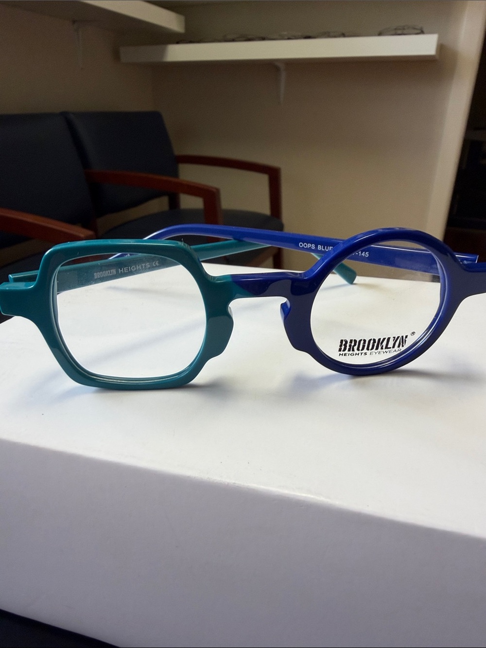 Brooklyn Heights Two-Tone Round Optical Glasses - Teal & Royal Blue